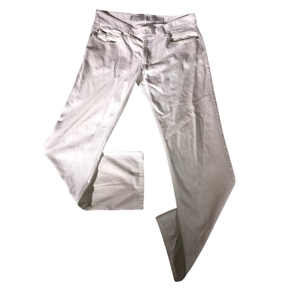Armani Collezioni Men's Italian White Stretch Slim Fit Straight Jeans Pants J15